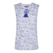 Sleeveless Paisley Print Top