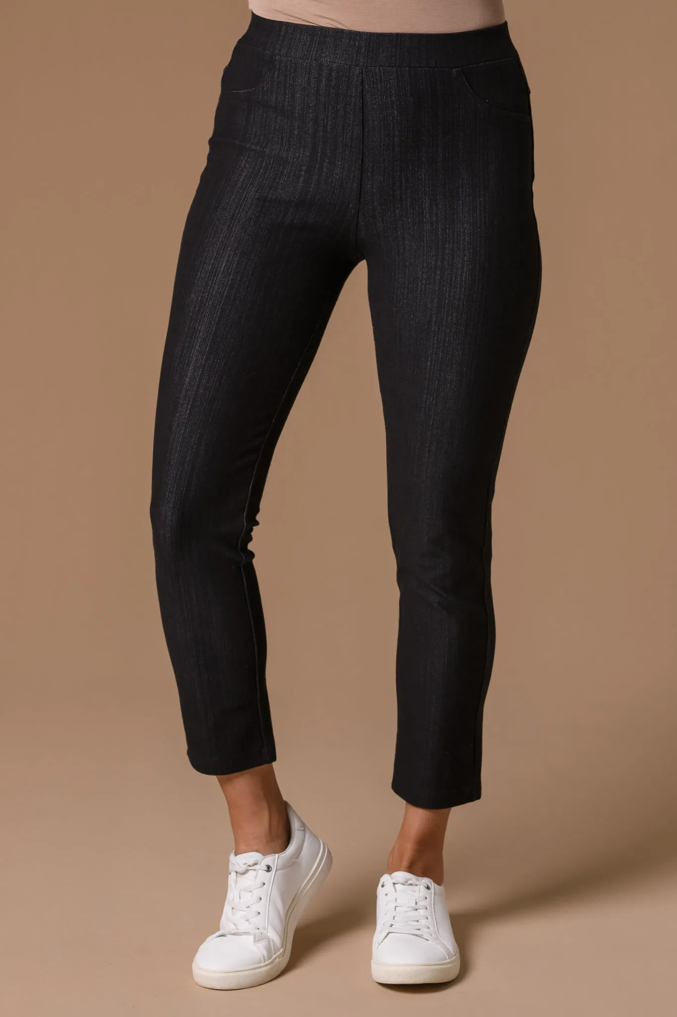 Stretch Denim Jeggings Black