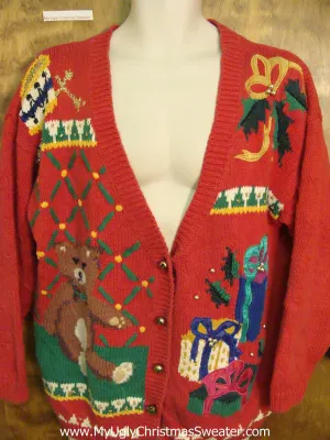 Teddy Bear and Toys Cheap Ugly Christmas Sweater