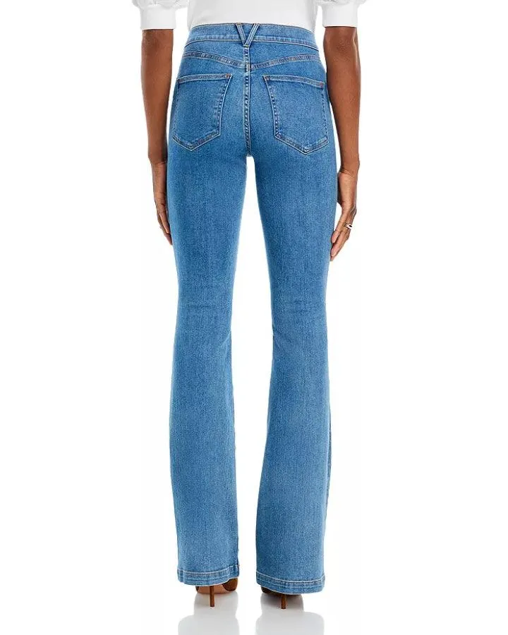 Veronica Beard Beverly High Rise Skinny Flare Tab Pocket Jeans