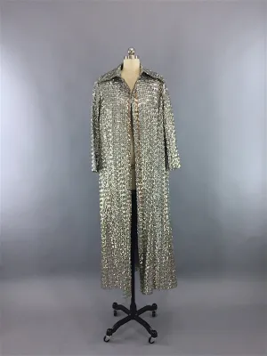 Vintage 1960s Sequined Trench Coat