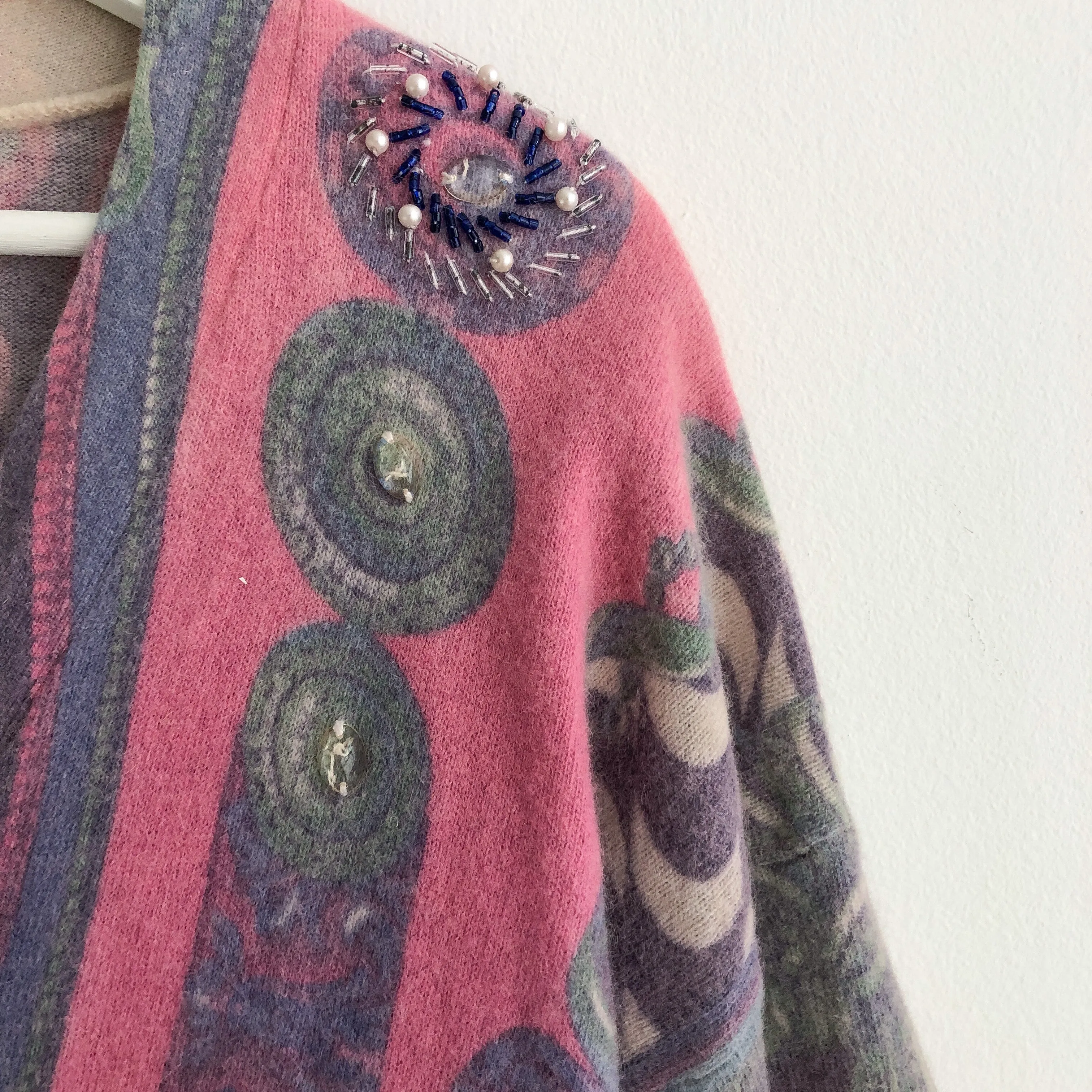 Vintage 80s Luxe Print Cardigan