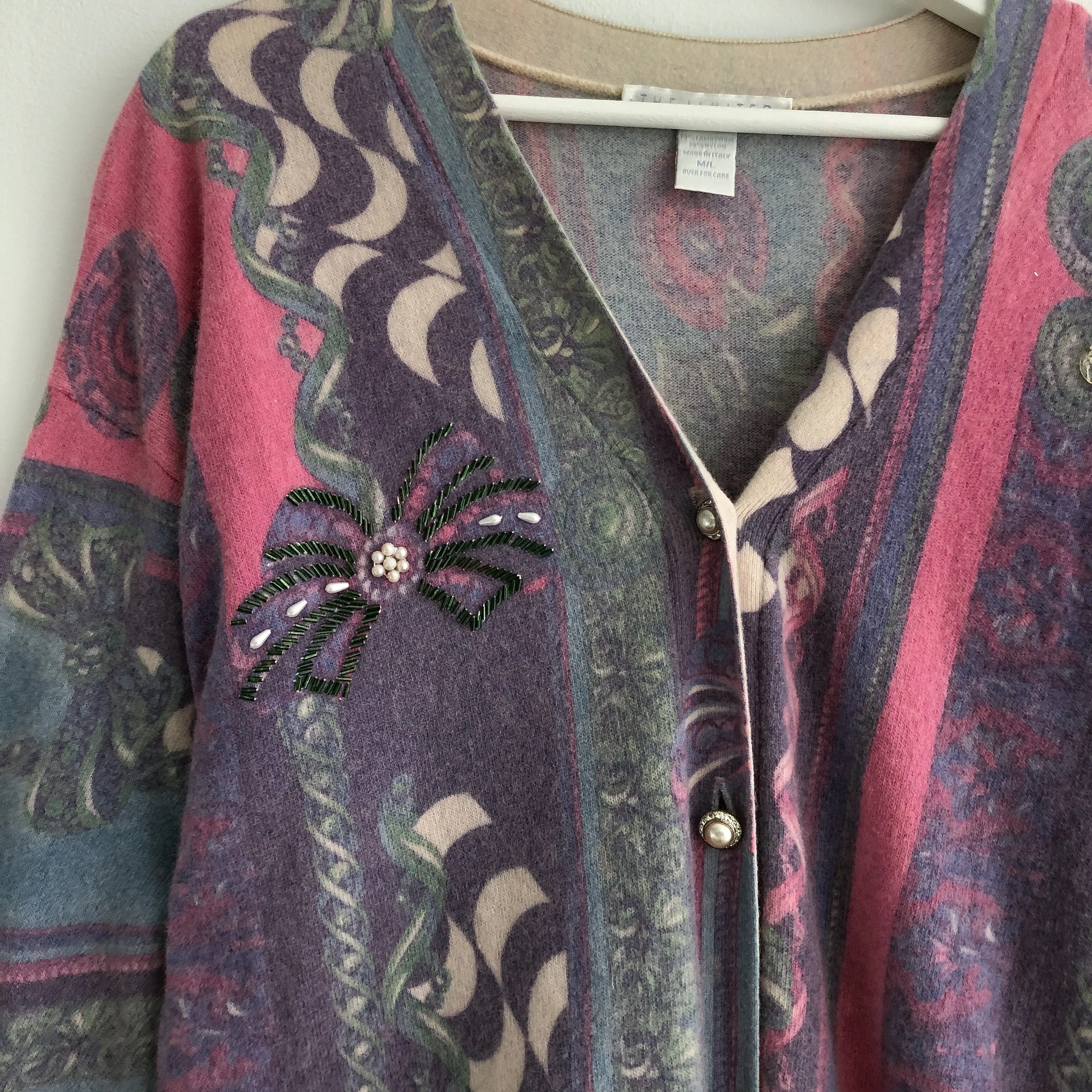 Vintage 80s Luxe Print Cardigan