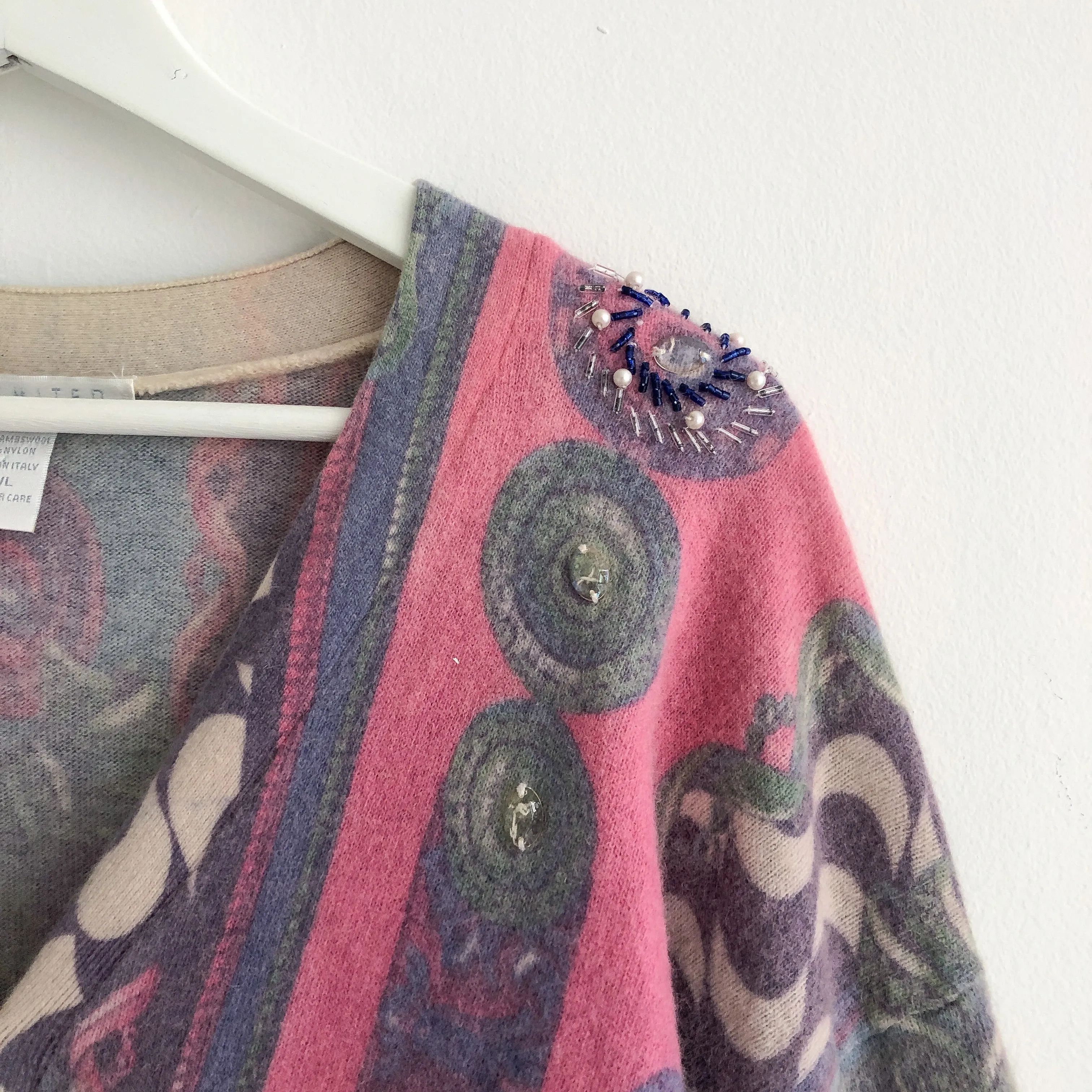 Vintage 80s Luxe Print Cardigan