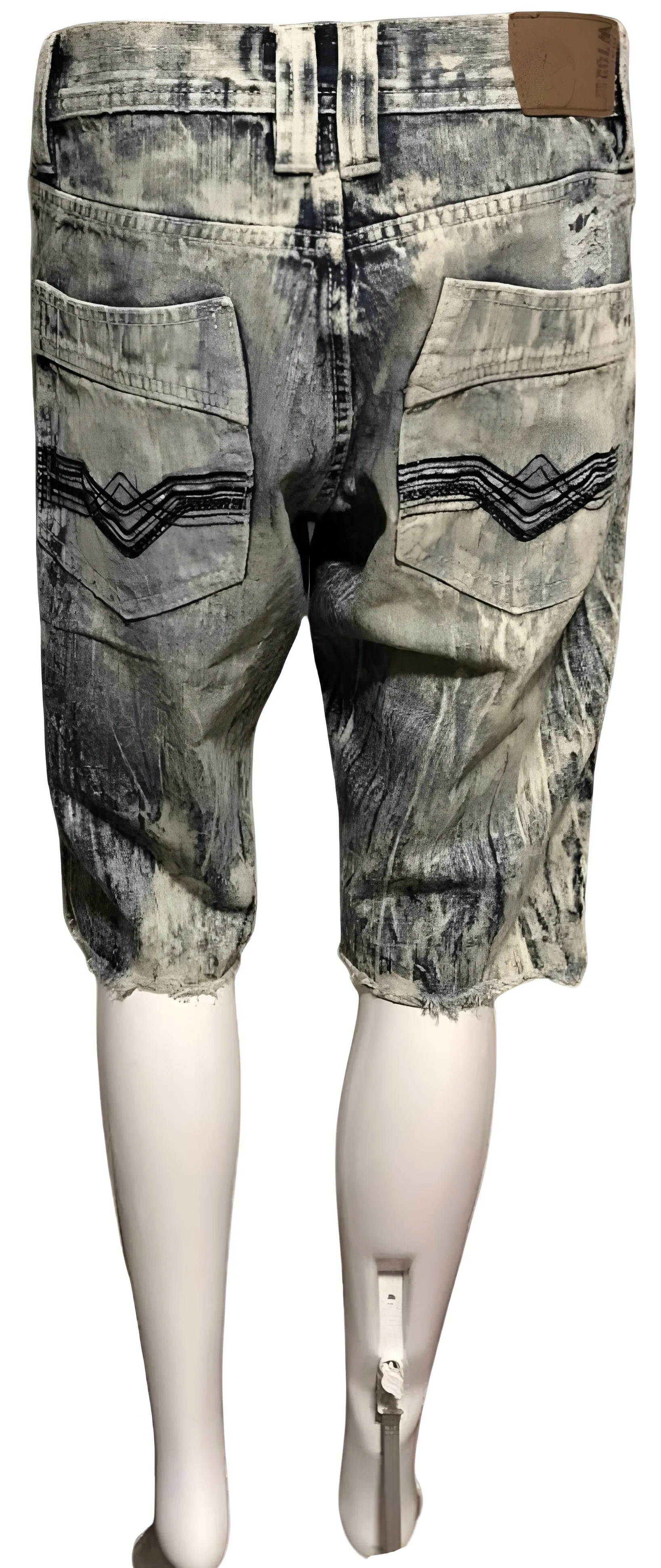 ^WT02^ RIPPED DENIM SHORTS FOR MEN (WAIST 30”)